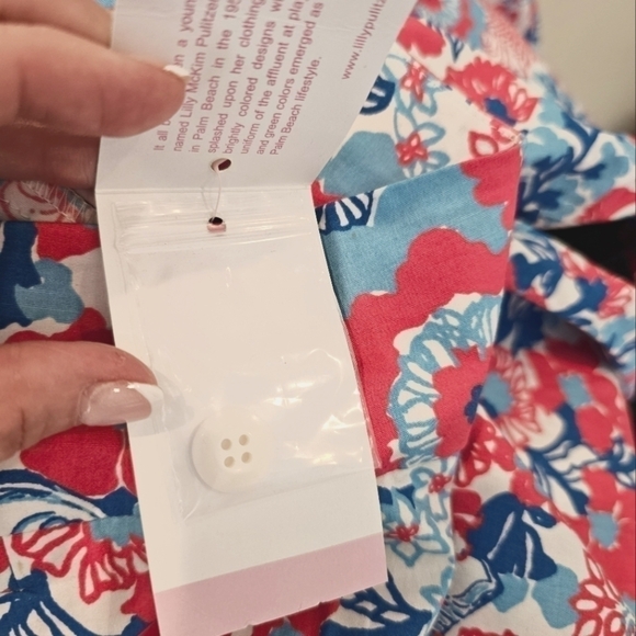 Lilly Pulitzer Bailey Capri Floral Printed Stretch Pants Shell Yeah Size 10 NWT - Picture 6 of 11